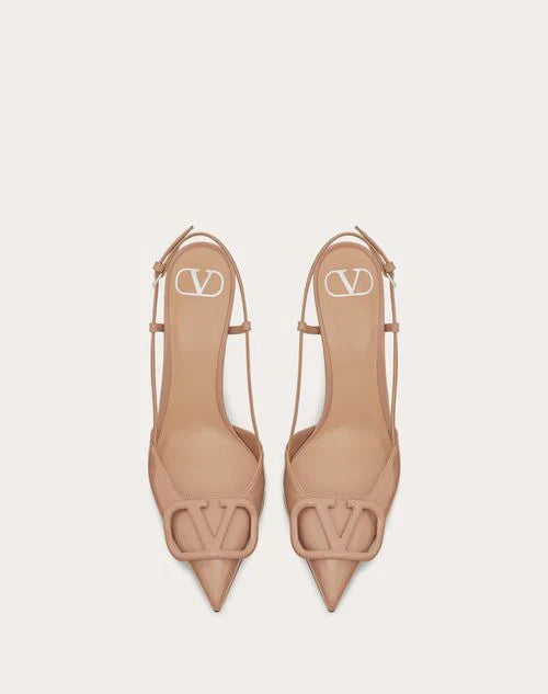 Valentino Beige Lace Up Heels