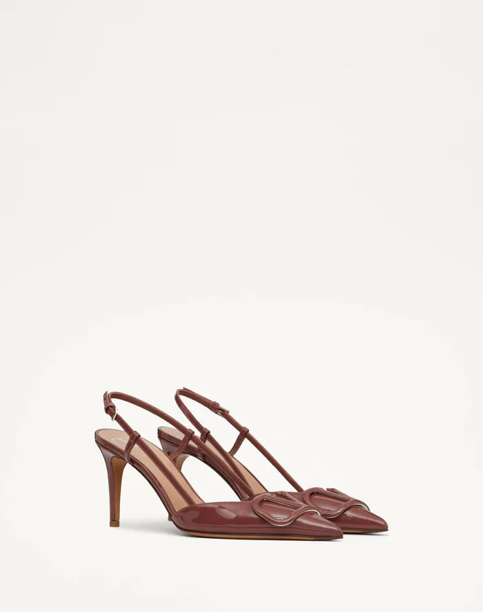 Valentino Brown Lace Up Heels