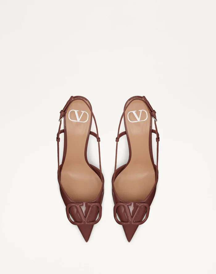 Valentino Brown Lace Up Heels