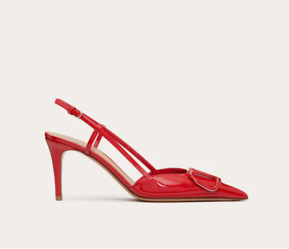 Valentino Red Lace Up Heels