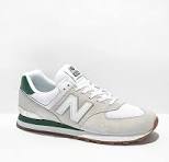 New Balance 574 White Green Gum